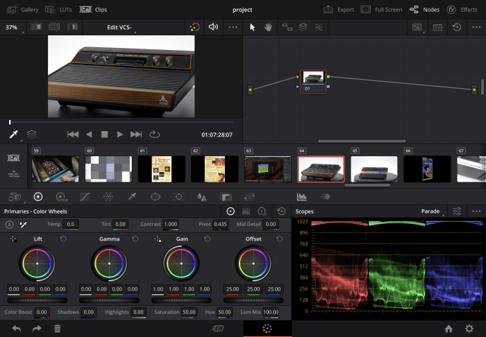 ... und Farbkorrektur. (Screenshot: Martin Wolf/Golem.de)